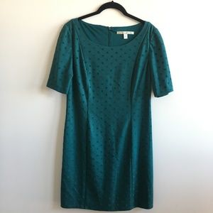 LC Lauren Conrad Teal Polka Dotted Dress